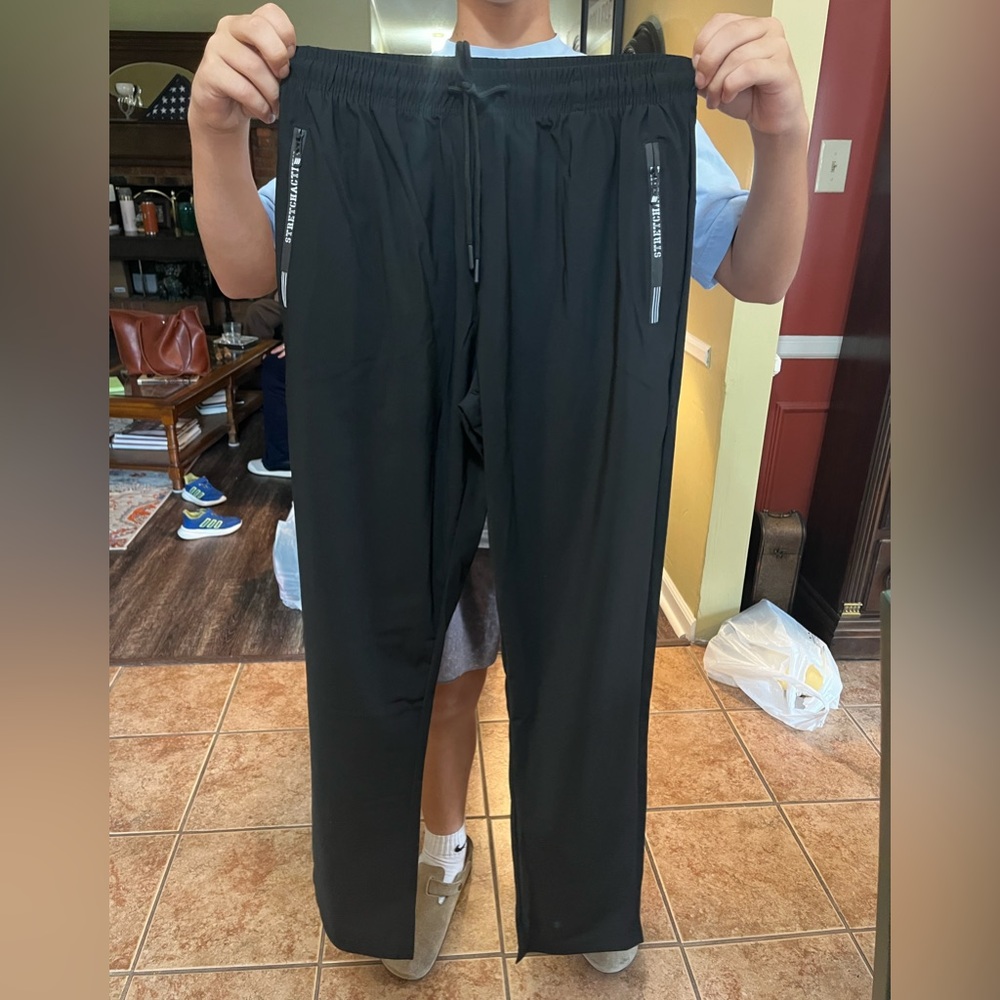 Black Track Pants for Women Size M